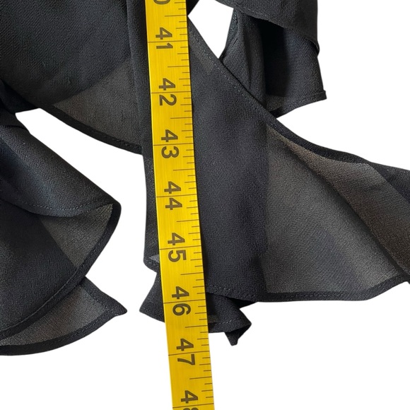 Women’s Vintage Y2K Tiered Ruffle Chiffon Midi Dress Witchy Vamp Size 8 Layers - Picture 5 of 8